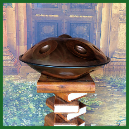 Handpan bij zonsopgang